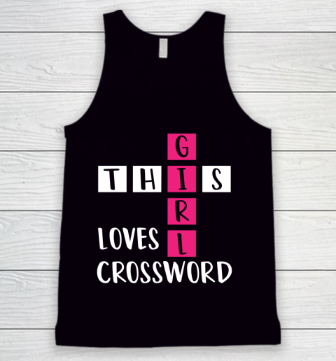Funny Crossword Clue Girl For Puzzle Lovers Tank Top
