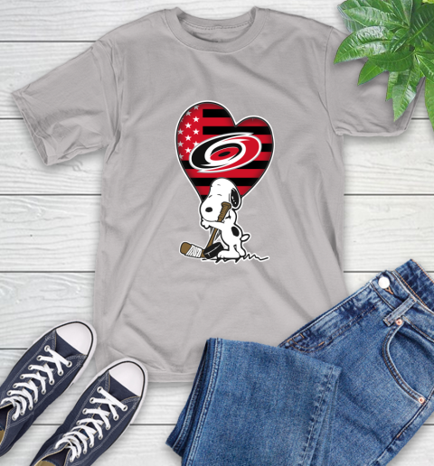 Carolina Hurricanes NHL Hockey The Peanuts Movie Adorable Snoopy T-Shirt 12