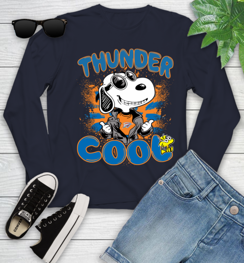 NBA Basketball Oklahoma City Thunder Cool Snoopy Shirt Youth Long Sleeve 2
