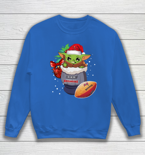Tampa Bay Buccaneers Christmas Baby Yoda Star Wars Funny Happy NFL Sweatshirt 7