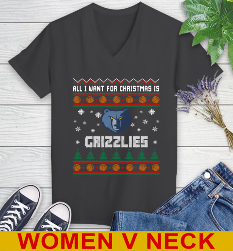 NBA All I Want For Christmas Is Memphis Grizzlies Basketball Sports 80