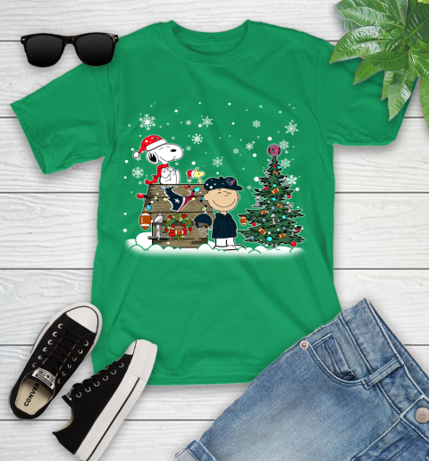 NFL Houston Texans Snoopy Charlie Brown Christmas Football Super Bowl Sports Youth T-Shirt 8