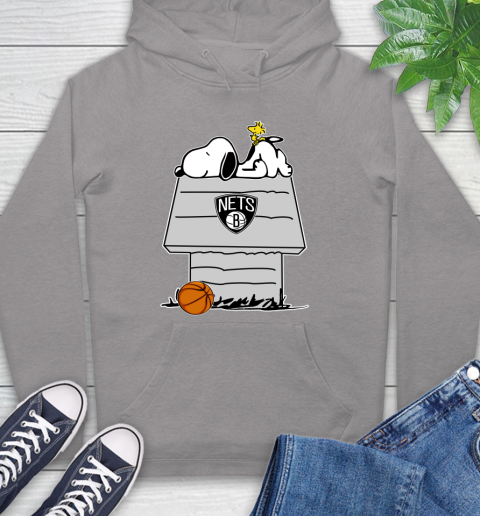 Brooklyn Nets NBA Basketball Snoopy Woodstock The Peanuts Movie Hoodie 6