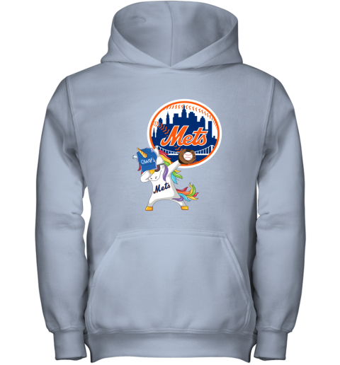 Hip Hop Dabbing Unicorn Flippin Love New York Mets Youth Hoodie