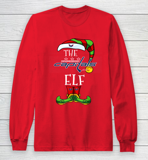 Washington Capitals Christmas ELF Funny NHL Long Sleeve T-Shirt 7