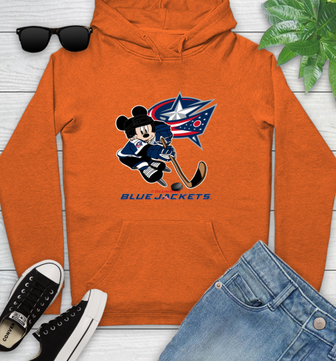 NHL Columbus Blue Jackets Mickey Mouse Disney Hockey T Shirt Youth Hoodie 5