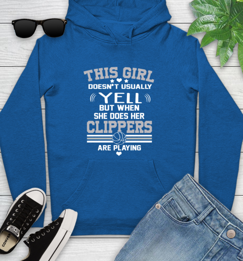 Los Angeles Clippers NBA Basketball I Yell When My Team Is Playing Youth Hoodie 11
