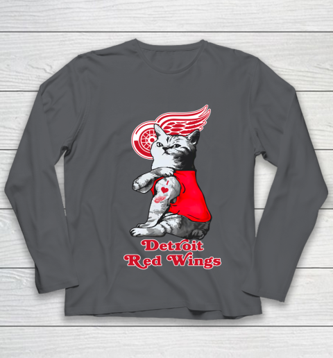 NHL My Cat Loves Detroit Red Wings Hockey Youth Long Sleeve 6