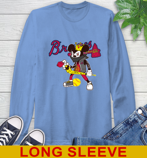 Atlanta Braves MLB Baseball Mickey Peace Sign Sports Long Sleeve T-Shirt 11