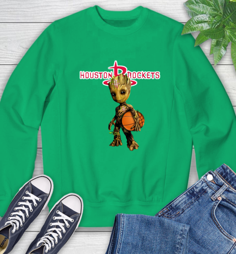 Houston Rockets NBA Basketball Groot Marvel Guardians Of The Galaxy Sweatshirt 6
