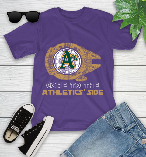 MLB Come To The Oakland Athletics Side Star Wars Baseball Sports Youth T-Shirt 3