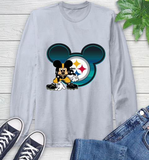 NFL Pittsburgh Steelers Mickey Mouse Disney Football T Shirt Long Sleeve T-Shirt 6
