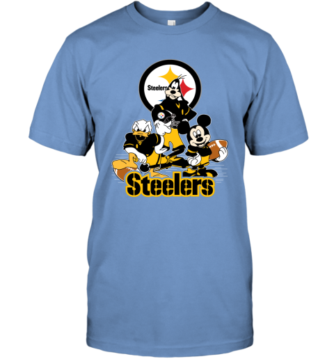 Pittsburgh Steelers Mickey at Quarterback Disney Vintage Football T-Shirt