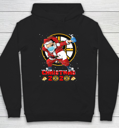 Boston Bruins Funny Santa Claus Dabbing Christmas 2020 NHL Hoodie