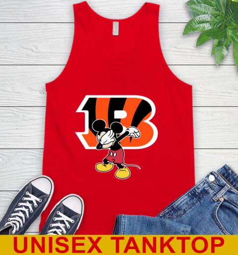 Cincinnati Bengals NFL Football Dabbing Mickey Disney Sports Tank Top 6