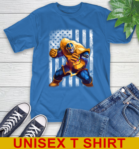 NFL Football Baltimore Ravens Thanos Marvel American Flag Shirt T-Shirt 11