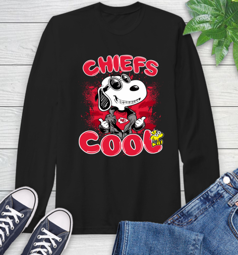 NFL Football Kansas City Chiefs Cool Snoopy Shirt Long Sleeve T-Shirt