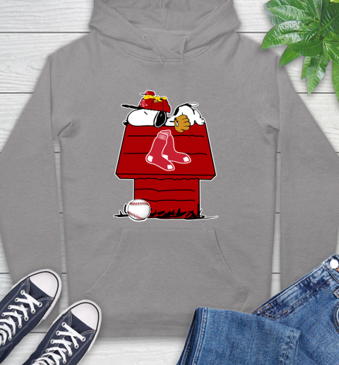 MLB Boston Red Sox Snoopy Woodstock The Peanuts Movie Baseball T Shirt Hoodie 6