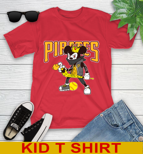 Pittsburgh Pirates MLB Baseball Mickey Peace Sign Sports Youth T-Shirt 10