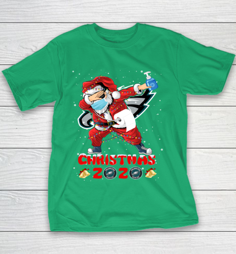 Philadelphia Eagles Funny Santa Claus Dabbing Christmas 2020 NFL Youth T-Shirt 3