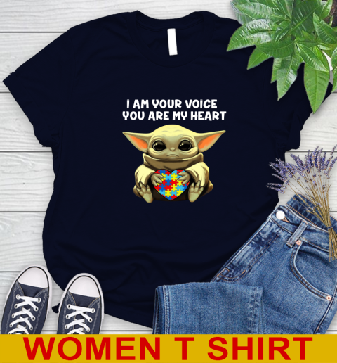 I Am Your Voice You Are My Heart Baby Yoda Autism Awareness Shirt 86