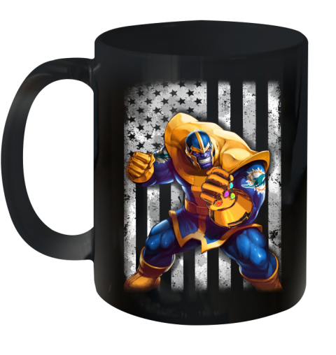 NFL Football Miami Dolphins Thanos Marvel American Flag Shirt Ceramic Mug 11oz