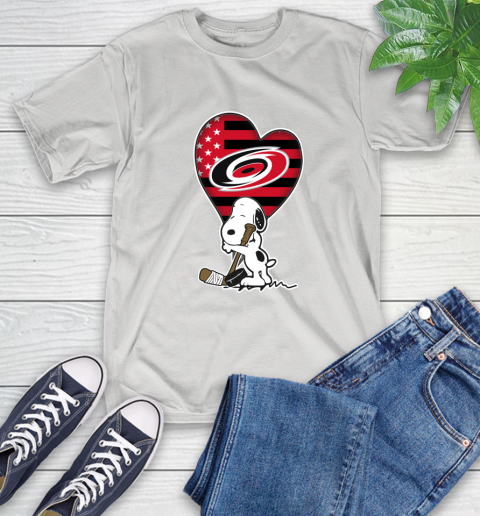 Carolina Hurricanes NHL Hockey The Peanuts Movie Adorable Snoopy T-Shirt