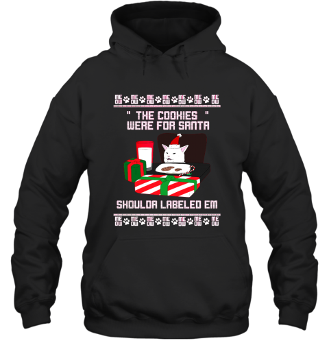 Woman vs Cat Ugly Christmas Sweater Hooded