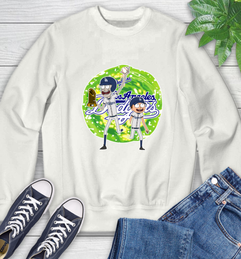 MLB Los Angeles Dodgers Rick And Morty Commissioner's Trophy Baseball Sports Sweatshirt