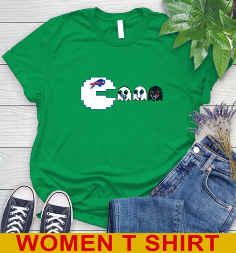 Buffalo Bills NFL Football Pac Man Champion Women's T-Shirt 6