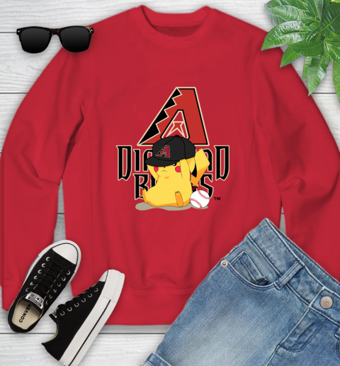 MLB Pikachu Baseball Sports Arizona Diamondbacks Youth Sweatshirt 9