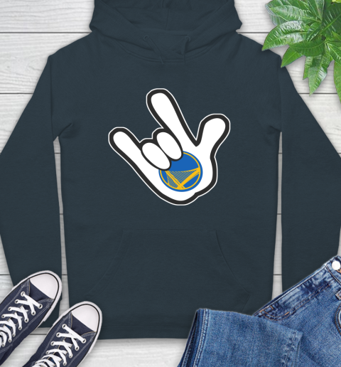Golden State Warriors NBA Basketball Mickey Rock Hand Disney Hoodie 7