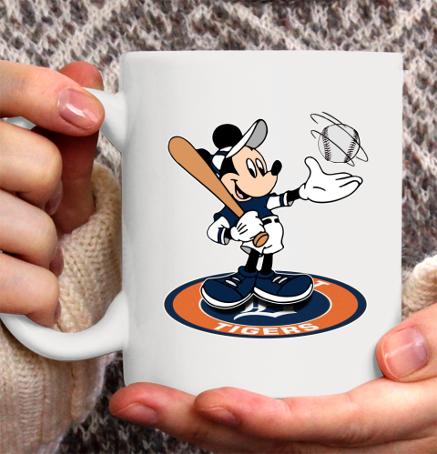 MLB Baseball Detroit Tigers Cheerful Mickey Disney Shirt Ceramic Mug 11oz 2