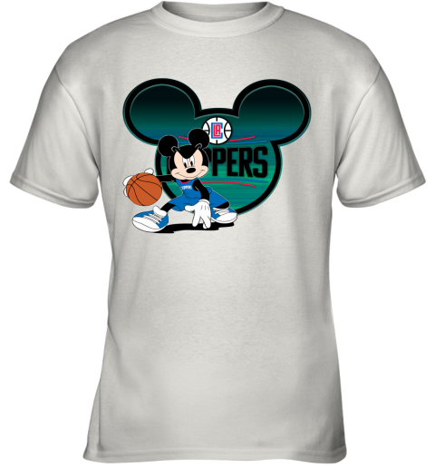 NBA LA Clippers Mickey Mouse Disney Basketball rjJxzX6GSxl youth t shirt 26 12 eeedec front white