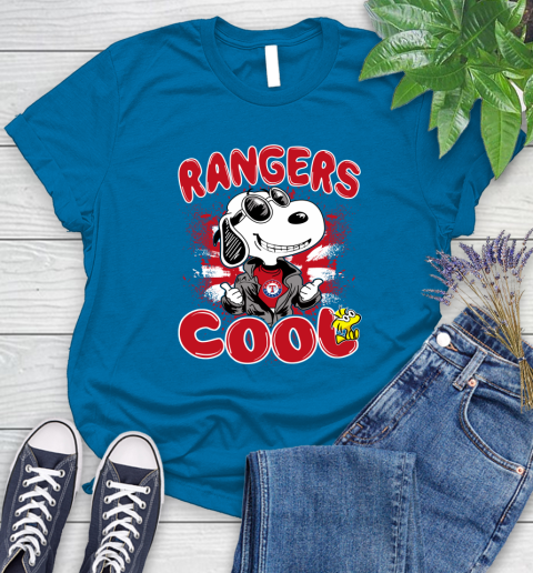 MLB Baseball Texas Rangers Cool Snoopy Shirt Women's T-Shirt 8