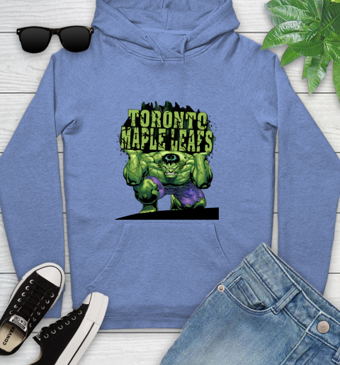 Toronto Maple Leafs NHL Hockey Incredible Hulk Marvel Avengers Sports Youth Hoodie 12