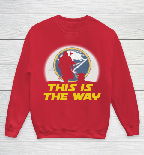 Buffalo Sabres NHL Ice Hockey Star Wars Yoda And Mandalorian This Is The Way Youth Sweatshirt 7