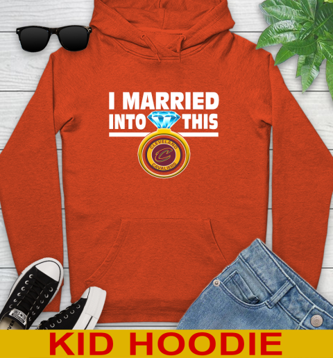 Cleveland Cavaliers NBA Basketball I Married Into This My Team Sports Youth Hoodie 4