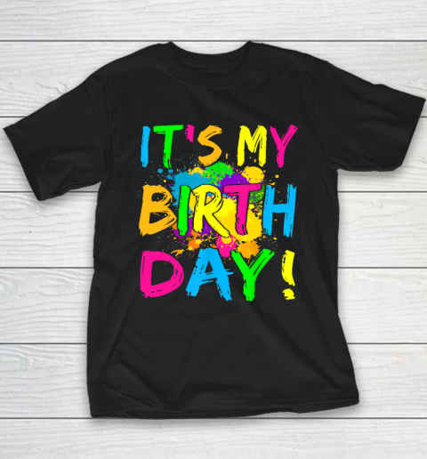 It's My Birthday Shirt Let's Glow Retro 80's Party Outfit Youth T-Shirt