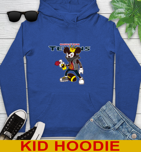 Houston Texans NFL Football Mickey Peace Sign Sports Youth Hoodie 10