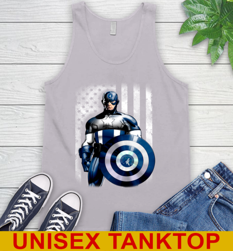 Minnesota Timberwolves NBA Basketball Captain America Marvel Avengers American Flag Shirt Tank Top 3