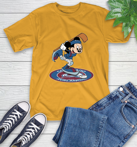 NHL Hockey Colorado Avalanche Cheerful Mickey Disney Shirt T-Shirt 3