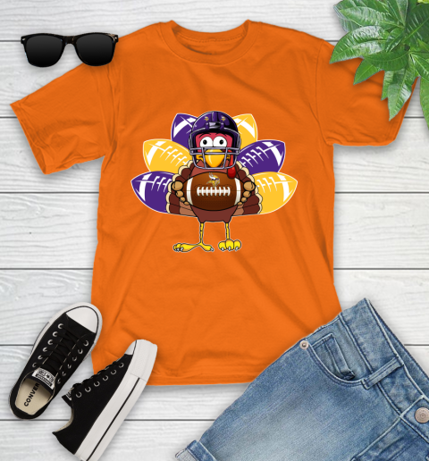 Minnesota Vikings Turkey Thanksgiving Day Youth T-Shirt 7