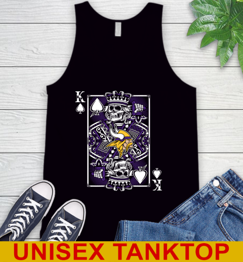 Minnesota Vikings NFL Football The King Of Spades Death Cards Shirt Tank Top