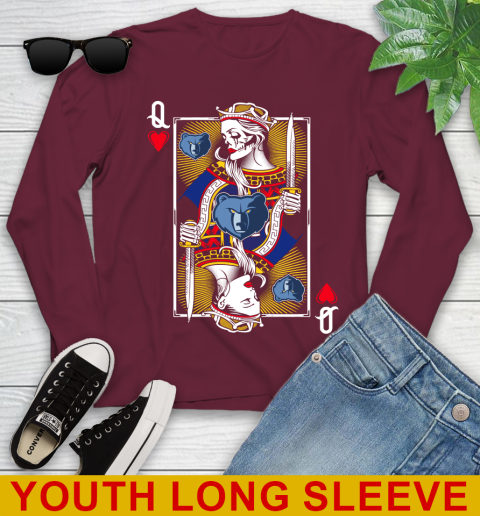 NBA Basketball Memphis Grizzlies The Queen Of Hearts Card Shirt Youth Long Sleeve 6