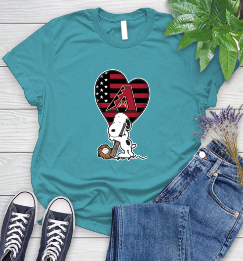 Washington Capitals MLB Baseball The Peanuts Movie Adorable Snoopy Women's T-Shirt 12