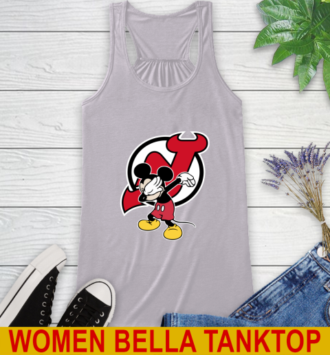 New Jersey Devils NHL Hockey Dabbing Mickey Disney Sports Racerback Tank 6 New Jersey Devils NHL Hockey Dabbing Mickey Disney Sports Racerback Tank - Image 6