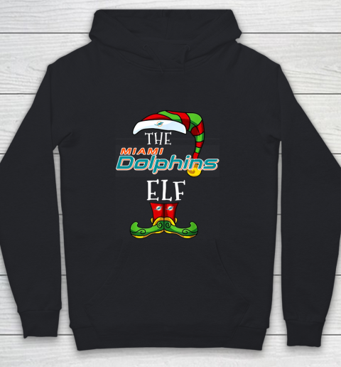 Miami Dolphins Christmas ELF Funny NFL Youth Hoodie