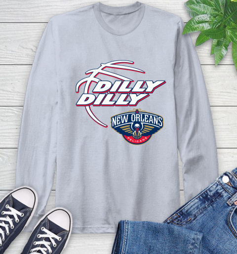 NBA New Orleans Pelicans Dilly Dilly Basketball Sports Long Sleeve T-Shirt 6