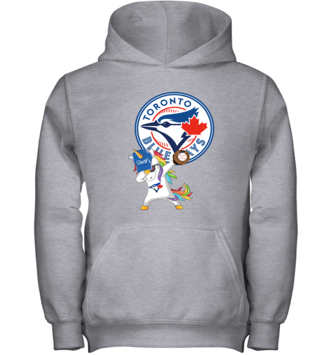 Hip Hop Dabbing Unicorn Flippin Love Toronto Blue Jays Youth Hoodie